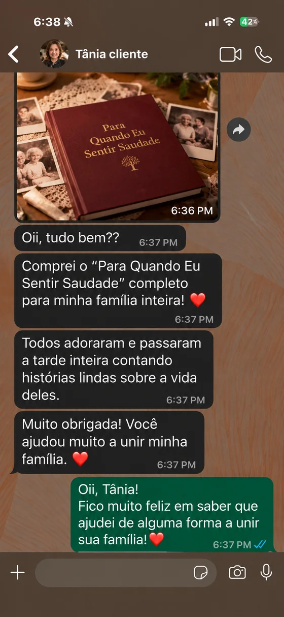 Tânia: comprei para a família inteira e passamos a tarde contando histórias